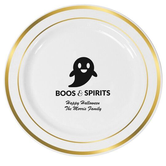 Boos & Spirits Premium Banded Plastic Plates